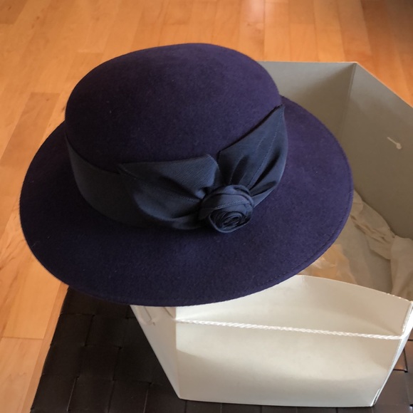 Margo’s Custom Hats - beautiful blue felt hat EUC - Picture 2 of 6